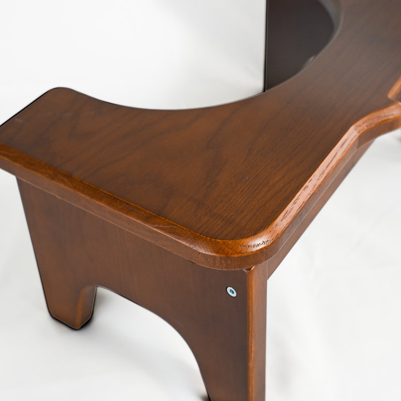 CONSDAN Squatting Toilet Stool, USA Grown Solid Oak, Constipate Helper